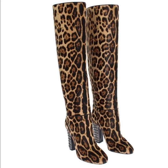 dolce gabbana leopard boots